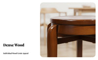 Stackable Backless Round-Top Stool Space-Saving Four-Legged Round Stool Sturdy Construction Household Furniture Minimalist Design for Restaurant Owners, Families, Homeowners, Dining Room, Kitchen, Home Office