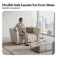 Multi-Piece Couch and Table Combination Luxury Design Sofa Set Professional Look Living Room Furniture for Business Owners, Homeowners, Small Spaces