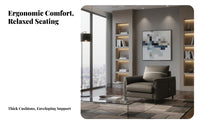 Modern Design 3-Seater Sofa and Coffee Table Set Minimalist aesthetic 3-Seater Sofa Professional Look Office Furniture Padded Armrests for Corporate Clients, Adults, Reception Area, Waiting Room