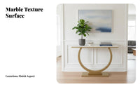 Modern Design C-Shaped Console Table Minimalist Design Household Furniture Easy to Clean Indoor Furnishing Long-Lasting Construction for Apartment Dwellers, Interior Designers, Entryway, Hallway, Living Room, Bedroom