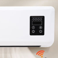 Rounded Corners Slim Wall Heater Long Air Outlet Touch Control Heater White Home Appliance