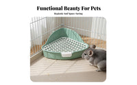 Small Creature Corner Toilet Detachable Mesh Triangle Pet Potty Triangle Potty Guide Removable Grate Corner Litter Box Sturdy