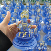 Southeast Asian Auspicious Goddess Resin Figurine Ornament