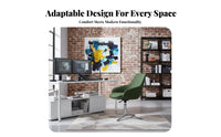 Adjustable Height pivot Computer Chair Modern Minimalist aesthetic Desk Seat Rolling Casters Office Furniture Ergonomic Design for Remote Workers, Students, Adults, Study Room, Workspace, Bedroom