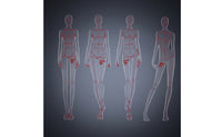 4 Pieces Flat Fashion Figure Template Exact Body Template Ruler Transparent Fashion Illustration Ruler Set Slim for Garment Design