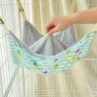 Cat Hammock and Hanging Cat Bed for Cage, Soft Kitten Hammock Swing with Metal Hooks, Cozy Double Layer Winter Resting Place for Small Pets