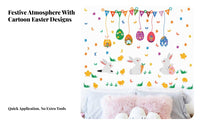 Bunny Chick Window Clings Self Easter Egg Wall Cling Waterproof Easter Wall Ers for Parents, Party Planners, Panes, Walls, Glass Doors
