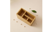 Desktop Organizer Box Wood Grain Bamboo Storage Box Small Items Bamboo Desk Drawer Organizer