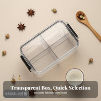 Divided Organizer Box Stackable Design Compartmental Storage Container Sealed