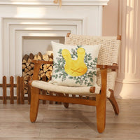 Easter Pillow Cover 18 x 18 Inch Invisible Zipper Easter Throw Pillowcase Soft Material Hare Pattern Pillow Cover for Homeowners, Decorators, Living Room, Sofa