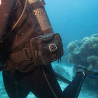 Strong PVC BCD Side Pouch Multiple Pockets Dive Belt Bag Portable BCD Storage Pouch Quick Drain for Divers
