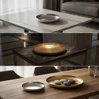 Decorative Tray Textured Fruit Tray Irregular Decorative Dish for Coffee Table, Entryway Console