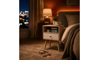Small Bedside Table Nordic Style Bedside Storage Cabinet Easy Assembly Bedroom Furniture