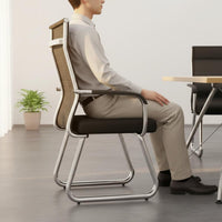 Mesh Back Sled Base Chair Heavy Duty Ergonomic Computer Chair for Students, Conference Room, Reception Area