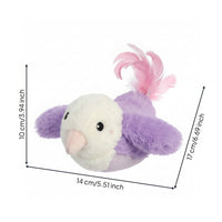 Feathered Cat Toy with Feathers Cushioned Automatic Cat Teaser Self Feathered Plaything Toy for Boredom Relief