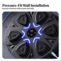 9 Adjustable Speeds Smart Music Boxing Machine Drill-No-Drill Installation Music Boxing Machine Type-C Charging Electronic Wall Punching Target Shock Absorption for Adults, Family, Beginners, Home, Training, Living Room, Office