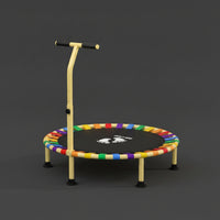 Foldable Trampoline Rainbow Round Trampoline Elastic-Band for Kids, Young Children, Indoor, Playroom, Bedroom
