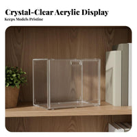 Clear Acrylic Display Case High Clearness Acrylic Display Box Figurine Storage Case Particles Proof Stackable Figurine Showcase