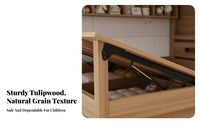 Solid Wood Bunk Bed Guard Rails children's Bunk Bed High Guardrail Bedroom Furniture for Families, Parents, Small Areas, Apartment, Guest Room
