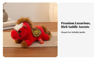 Year of the Horse Symbol Doll Festive Design Stuffed Horse Toy Stuffed Horse Plush Keychain Blessing Souvenir New Year Horse