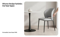 Italian Design Upholstered Side Chair with Curved Back Minimalist Design Curved Backrest Chair Light Luxury Seating Furniture Soft Padded for Families, Homeowners, Restaurant Owners, Dining Room, Kitchen, Study, Home Office