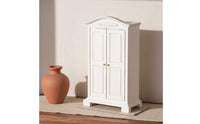 Handmade Craft Dollhouse Wardrobe Opening Doors 1:12 Scale Wardrobe Realistic Details Dollhouse Closet for Hobbyists