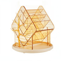 Spinning Rotating Cosmetic Organizer Transparent Rotating Makeup Organizer Acrylic Makeup Tiered Structure with Shelves Clear for Women