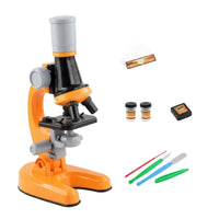 STEM Learning Kids Science Microscope LED Light Children's Microscope Set High Magnification Educational Toy Great Gift for Students