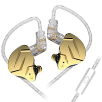 Metal Earbud Headphones Dynamic Driver in-Ear Gaming Headset Silver Cable Wired in-Ear Earphones for Enthusiasts, Computer
