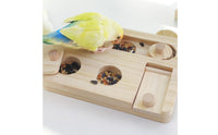 Wooden Parrot Foraging Toy Wooden Bird Foraging Toy Bite Resistant Interactive Bird Puzzle for Parakeets, Cockatiels, Aviary