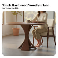 Minimalist Design Round Dinner Table Sturdy and Stable Round Tripod Table mid-centuryera Modern & aesthetic Dining Furniture Sculptural Base for Families, homeowners, Hosts, Small Apartments, Kitchen, Social Gatherings, Living Room
