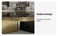 2 Pieces Luxury Design Irregular Nesting Table Set Modern Design Irregular Nesting Accent Tables Two-Tunique Finish Living Room Furniture Space-Saving for Interior Designers, Homeowners, Apartment Dwellers, Villa, Hotel Lobby, Reception Area, Small Areas