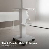 Cosmetology Station Trolley Full-Rotation Wheels Esthetician Trolley Cart Cosmetic Machine Stand Sturdy Duty Wheeled Salon Cart