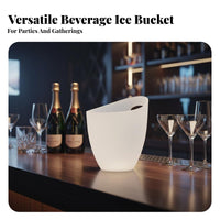 Ingot Shape Ice Container Easy to Clean Clear Acrylic Ice Container Clear Plastic Beverage Tub Sturdy 4 Liter Drink Chiller