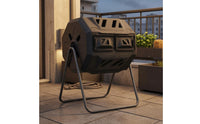 Metal Stand Vented Rotating Compost Bin Ventilated Octagonal Compost Tumbler