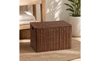 Rectangular Storage Basket with Lid Decorative Storage Box with Lid Portable Organizer for Bedroom