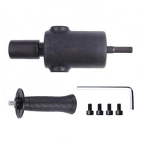 Textured Grip Drill-to-Hammer Converter Head Side Handle Electric Drill Hammer Adapter Round Hand Protector Hammering Tool Adapter Matte Black