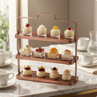 Three-Tier Dessert Stand Modern Design Tiered Serving Tray Multi-Functional Tableware