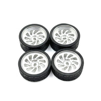 RUICHEN TECHNOLOGY 1/28 RC Car Upgrade 26.5mm Racing Wheel Hub and Tire for Wltoys Kyosho Mini