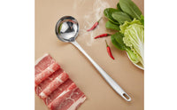 Hot Pot Spoon Mirror Polished Single-Piece Construction Serving Spoon for Restaurant