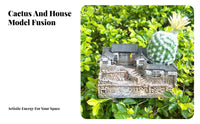 Traditional Chinese House Model Intricate Details Resin Traditional House Model Lifelike Detail Micro Landscape Building Pot for Plant Lovers, Desktop