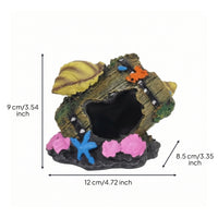 Resin Aquarium Cave Naturalistic Fish Hideout Realistic Fish Cave for Reptiles