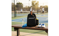 Quilted Pickleball Backpack Large Capacity Sports Paddle Bag Damp and Dry Separation Divided Storage Sports Backpack Shoe Compartment for Outdoor