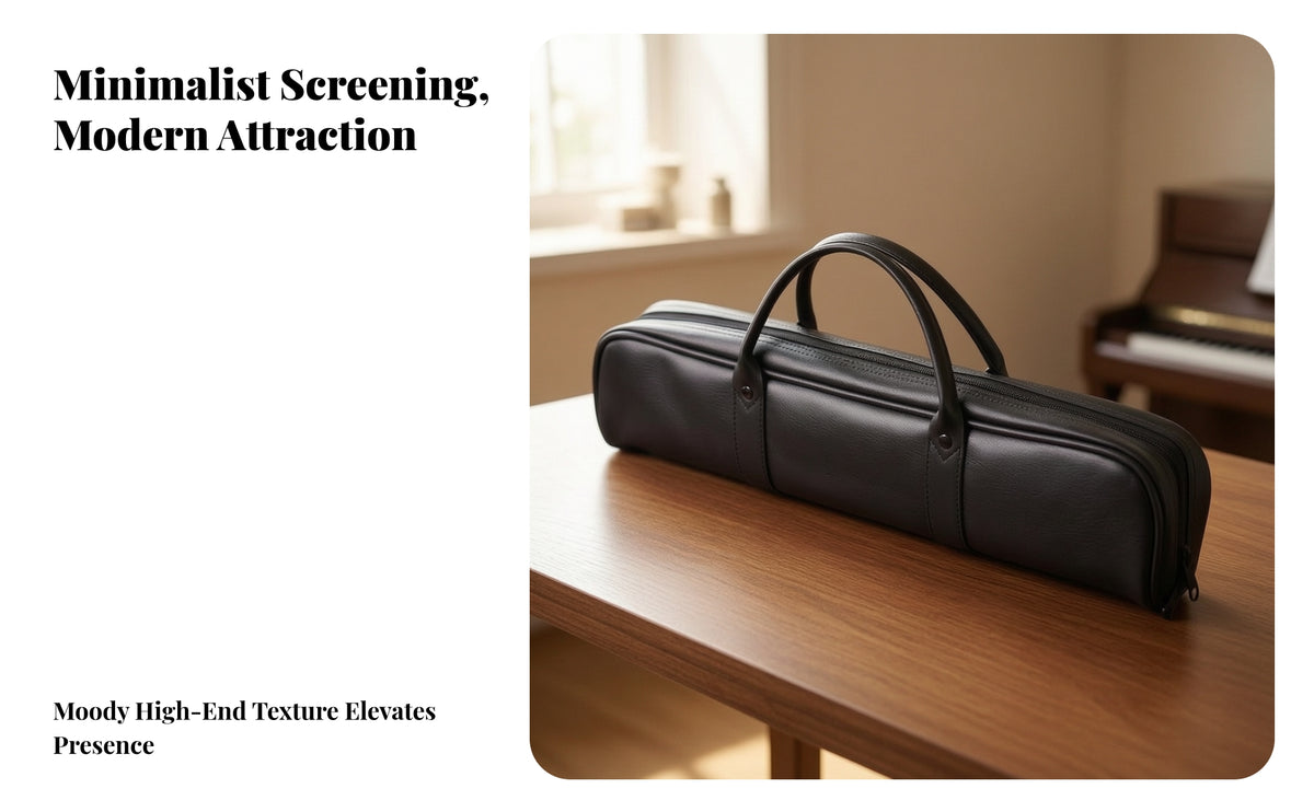 2 Pieces Lightweight Hard Flute Case | Leather Flute Case with Carrying Bag, for Performances