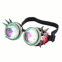 Steampunk Goggles Pointed Goggles with Spikes Mirrored Eyewear for Cosplayers, Entertainers