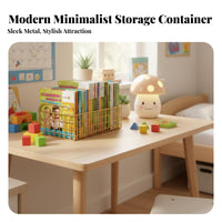 Wheeled Book storage container Space-Saving Desktop book organizer Large Capacity for Home, Parents