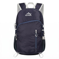 Lightweight Backpack Side Pockets Daypack Zippered Backpack Textured Woven Textile Lightweight Daypack Mesh Reinforcement