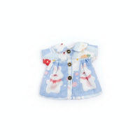 Printed Button-Front Doll Dress Short-Sleeve Collared Doll Dress Pastel Clothing Multicolor