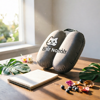 Fillable Travel Pillow Case Multi-Functional Design Fillable Travel Pillow Space Saving Stuffable Neck Support for Camping, Hiking