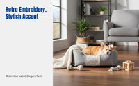 Rectangular Raised Side Lounger Fully Launderable Dog Bed All-Season Reinforceive Raised Sides